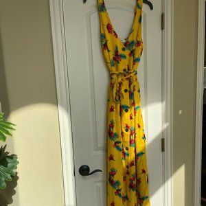 Beautiful Belted Floral Maxi Dress Sz XL